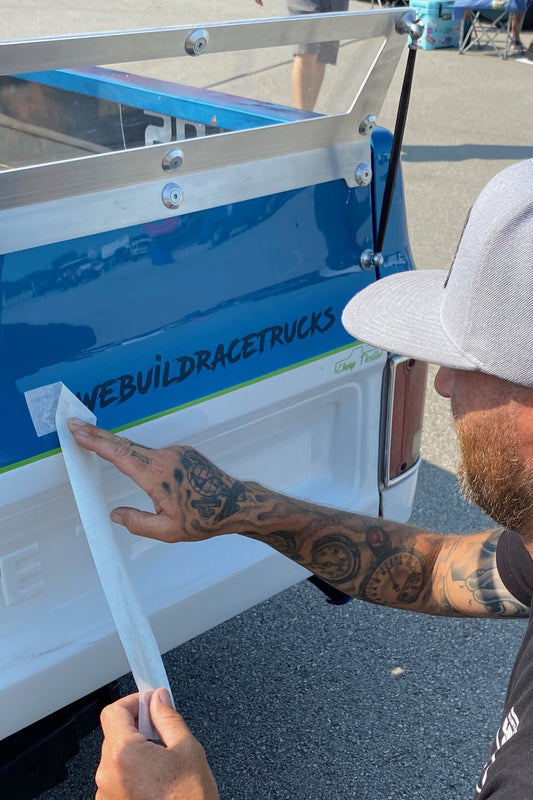 We Build Race Trucks Decal