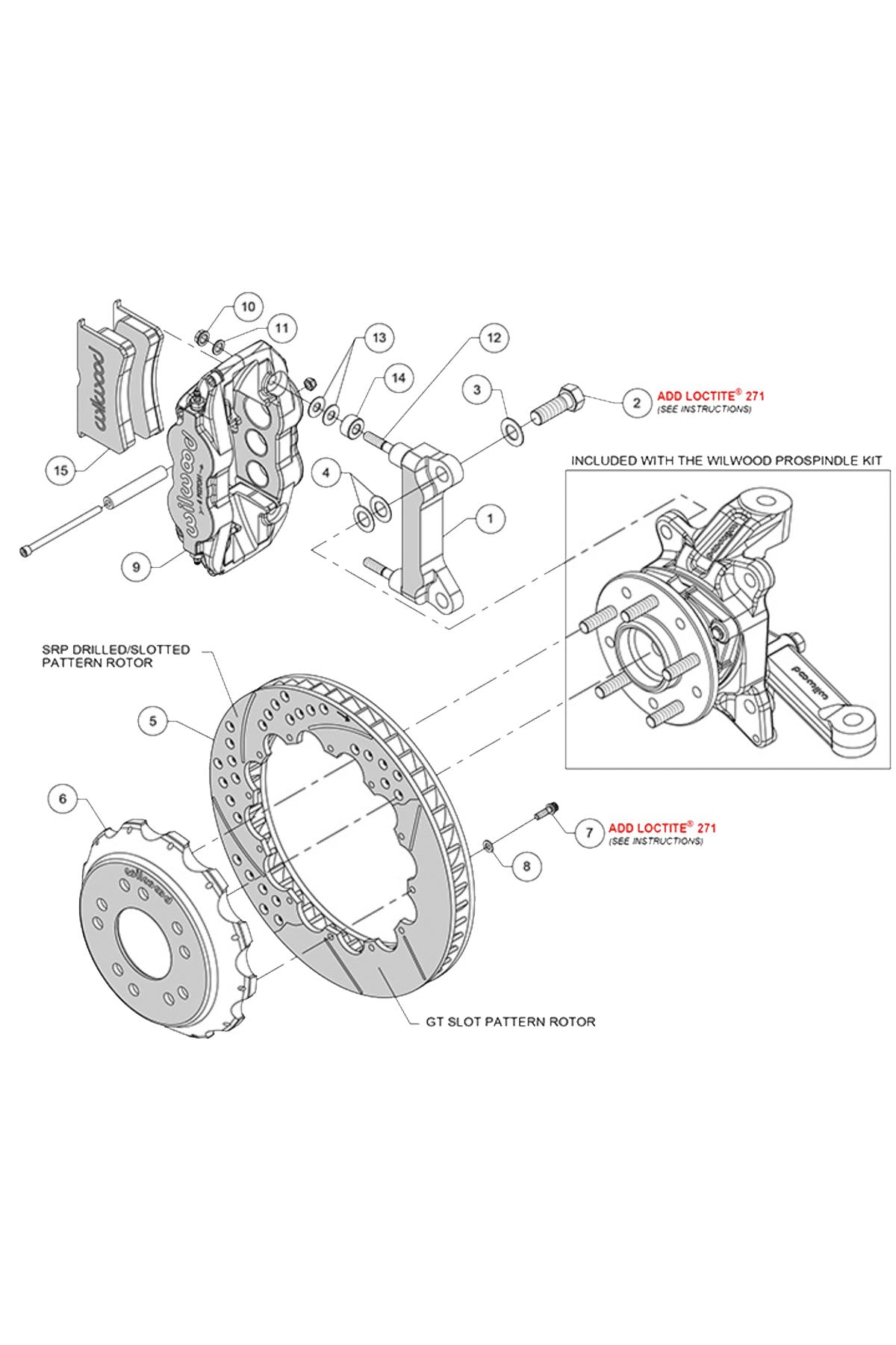 FNSL Front Big Brake Kit for 1967-87 C10 Wilwood Aluminum Modular Spindle