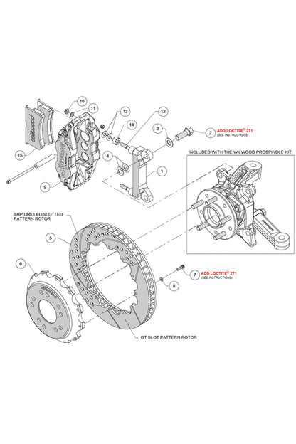 FNSL Front Big Brake Kit for 1967-87 C10 Wilwood Aluminum Modular Spindle